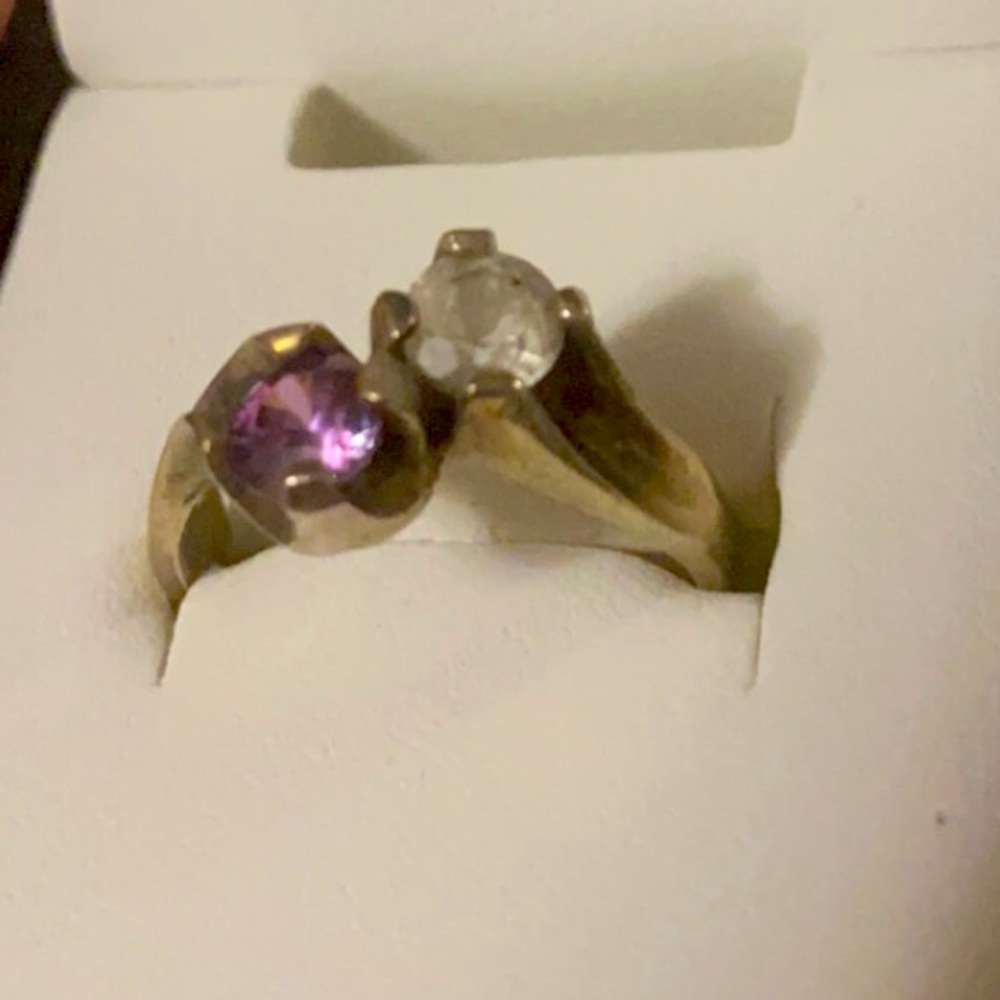 Jewlr Ring, Dimond and Amethyst